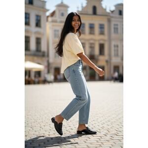 SPLENDID Women's 6.5M Black Faux Alligator Slip on Mule Penny Loafer Style VEGAN